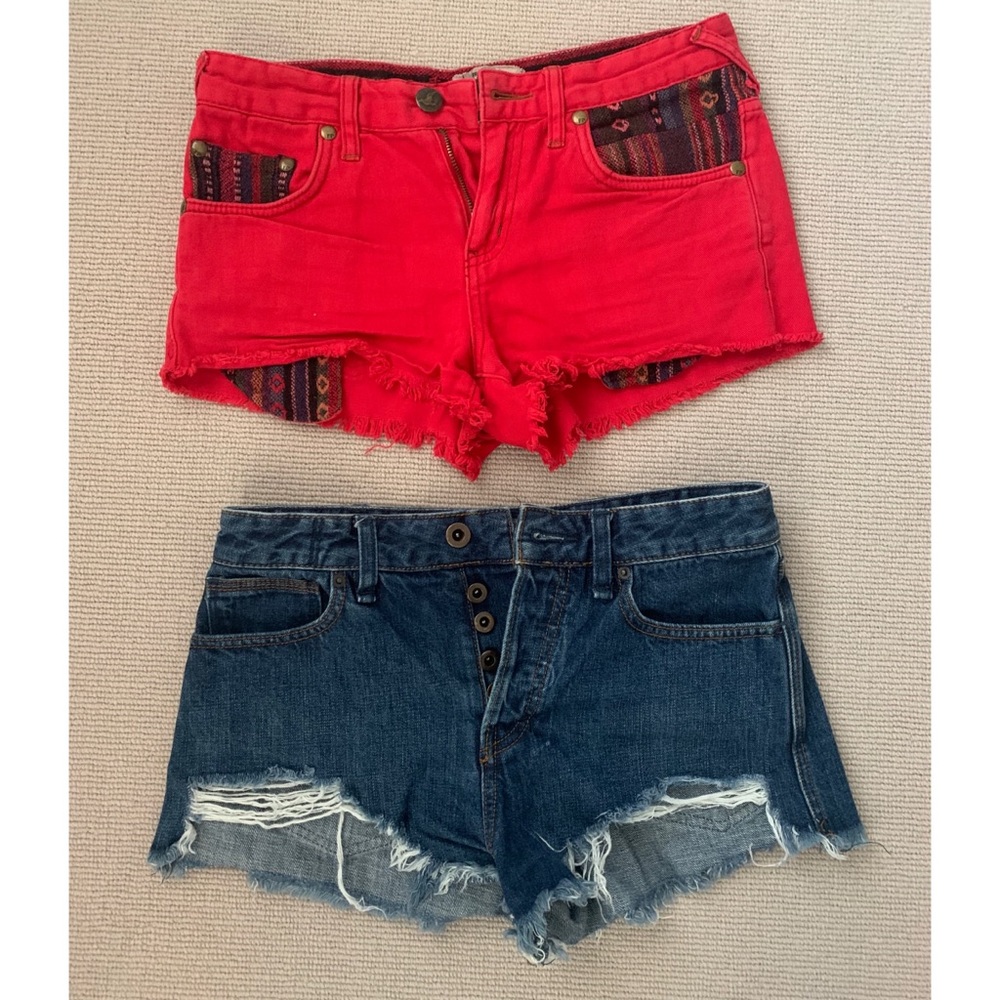 Free people high-waist crop shorts, size 26
